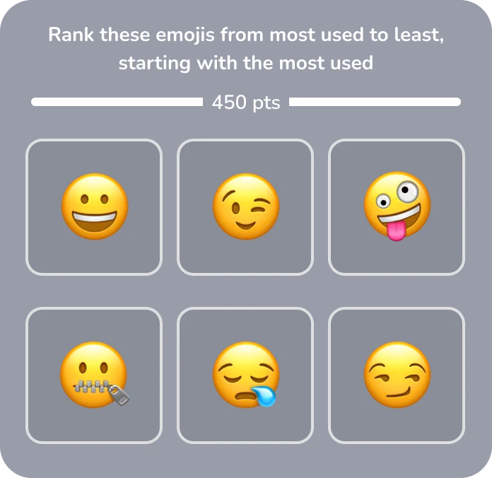 Grid poll with smileys